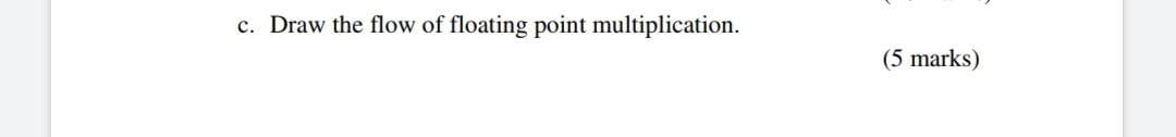 Solved c. Draw the flow of floating point multiplication. (5 | Chegg.com