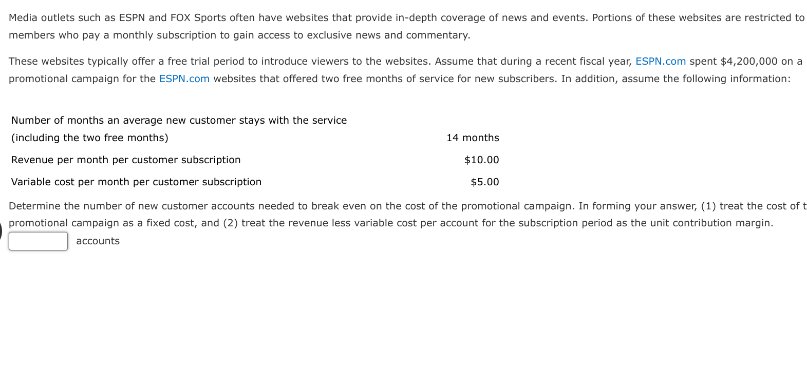 Solved Media outlets such as ESPN and FOX Sports often have Chegg