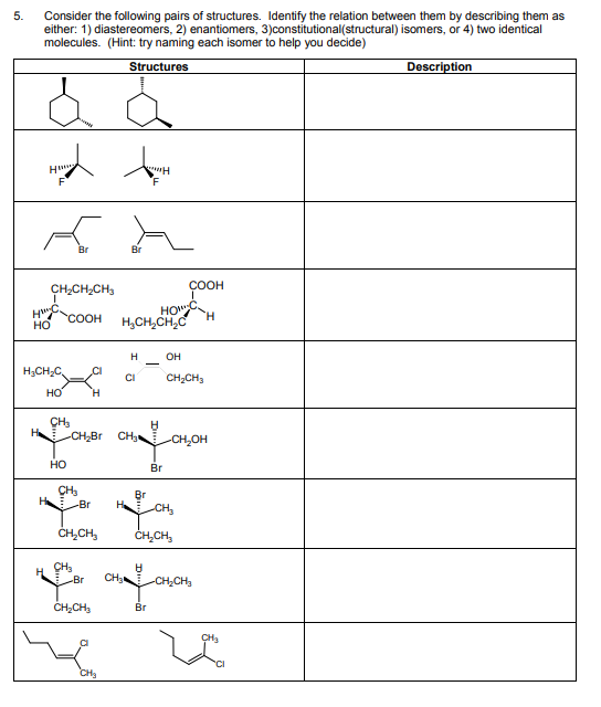 Solved 6. Consider the following pairs of structures. | Chegg.com