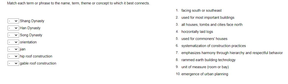 Solved Match each term or phrase to the name, term, theme or | Chegg.com