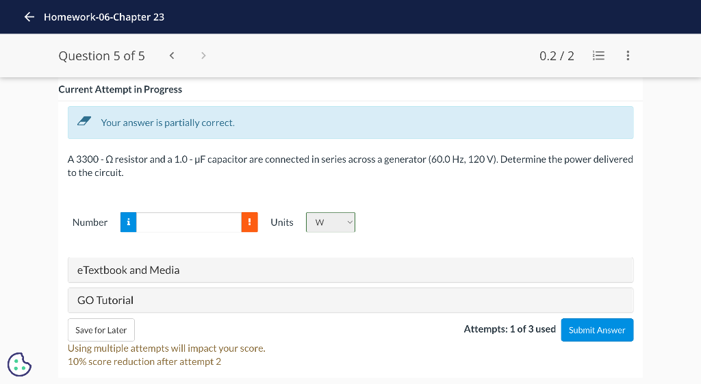 Solved ← Homework-06-Chapter 23 Question 5 of 5 Current | Chegg.com