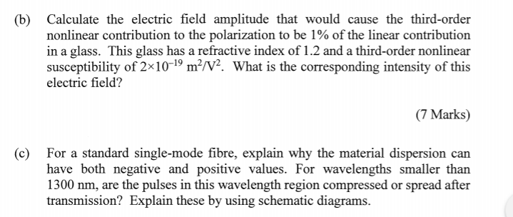 (b) Calculate the electric field amplitude that would | Chegg.com