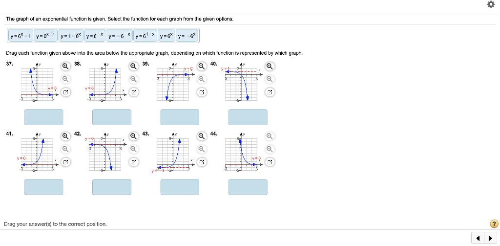 Solved The graph of an exponential function is given. Select | Chegg.com