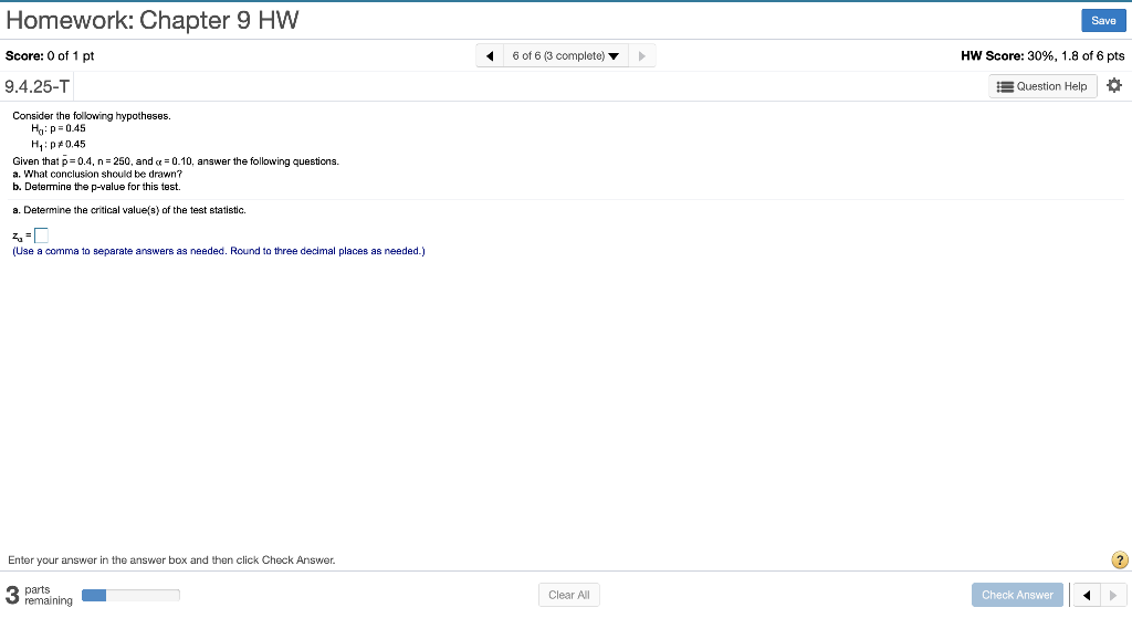 Solved Homework: Chapter 9 HW Save Score: 0 of 1 pt 6 of 6 | Chegg.com