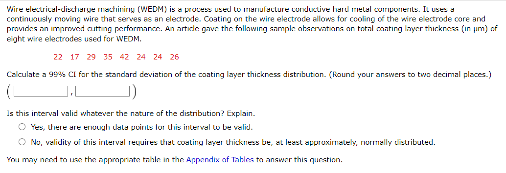 Solved Wire electrical-discharge machining (WEDM) is a | Chegg.com