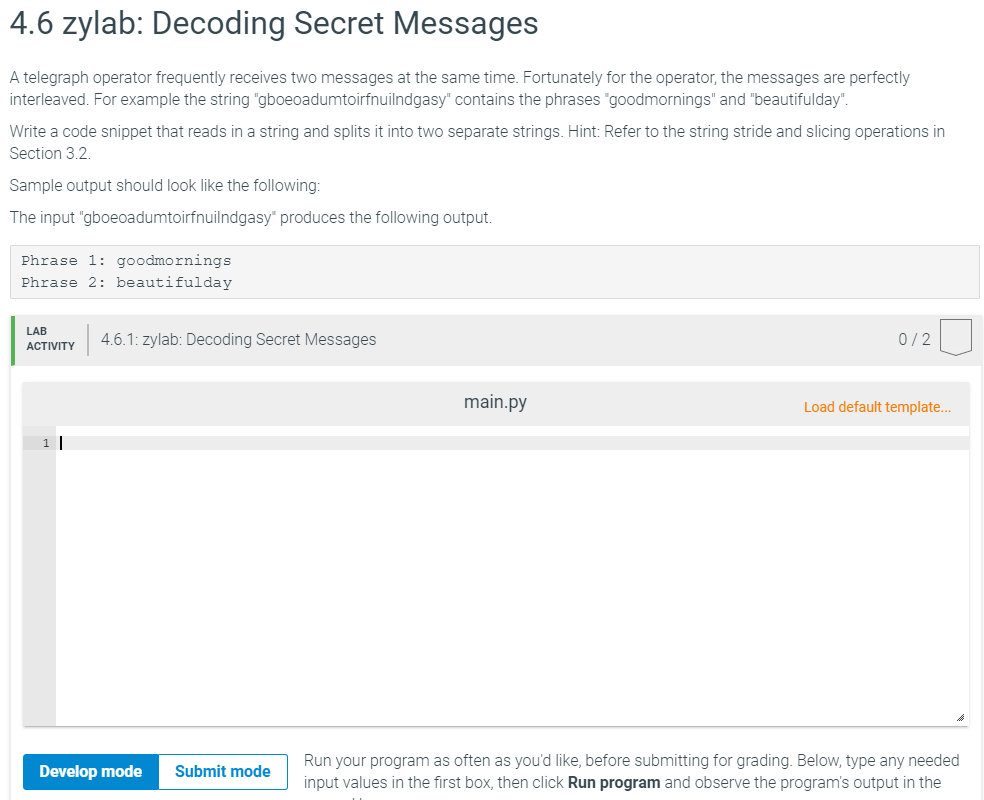 Solved Python - Decoding Secret Messages: A telegraph | Chegg.com