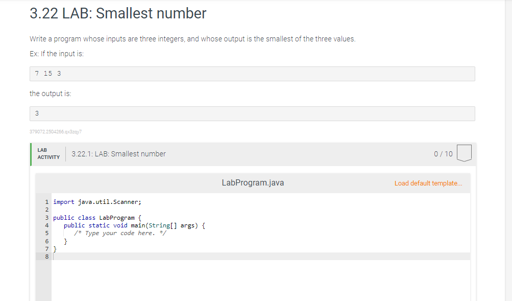 solved-3-22-lab-smallest-number-write-a-program-whose-chegg