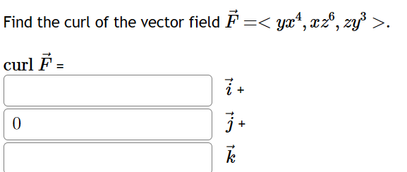 find the curl of the vector field f