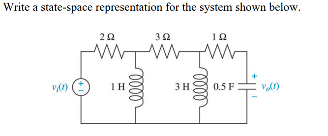 Solved Write a state-space representation for the system | Chegg.com