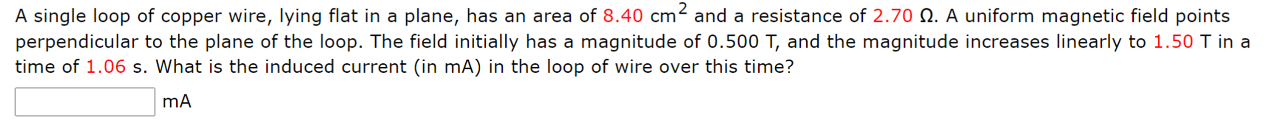 Solved A single loop of copper wire, lying flat in a plane, | Chegg.com