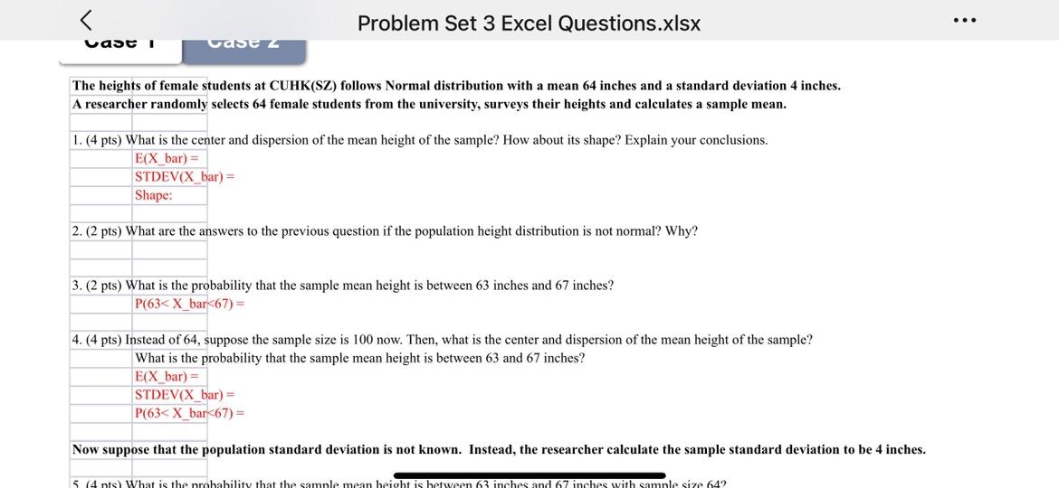 Solved Problem Set 3 Excel Questions.xlsx vase 1 vase 2