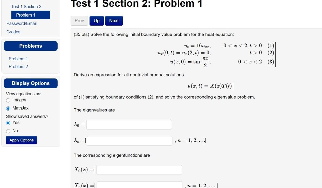 Solved Test 1 Section 2: Problem 1 Test 1 Section 2 Problem | Chegg.com 
