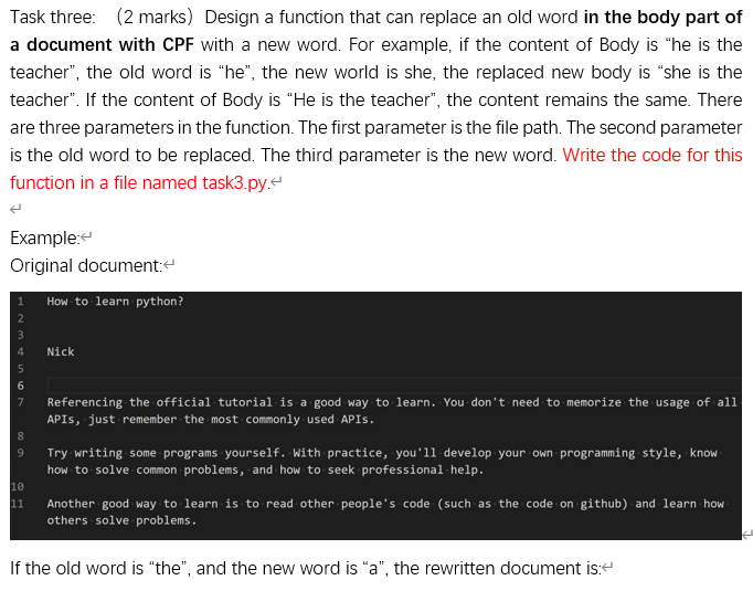 Solved Design a Document Management program (Python) that | Chegg.com