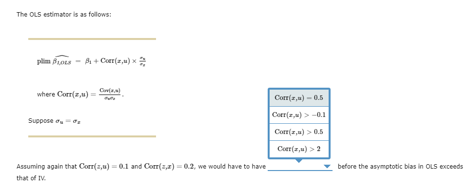 Solved 3. Properties of IV with a poor instrumental variable | Chegg.com