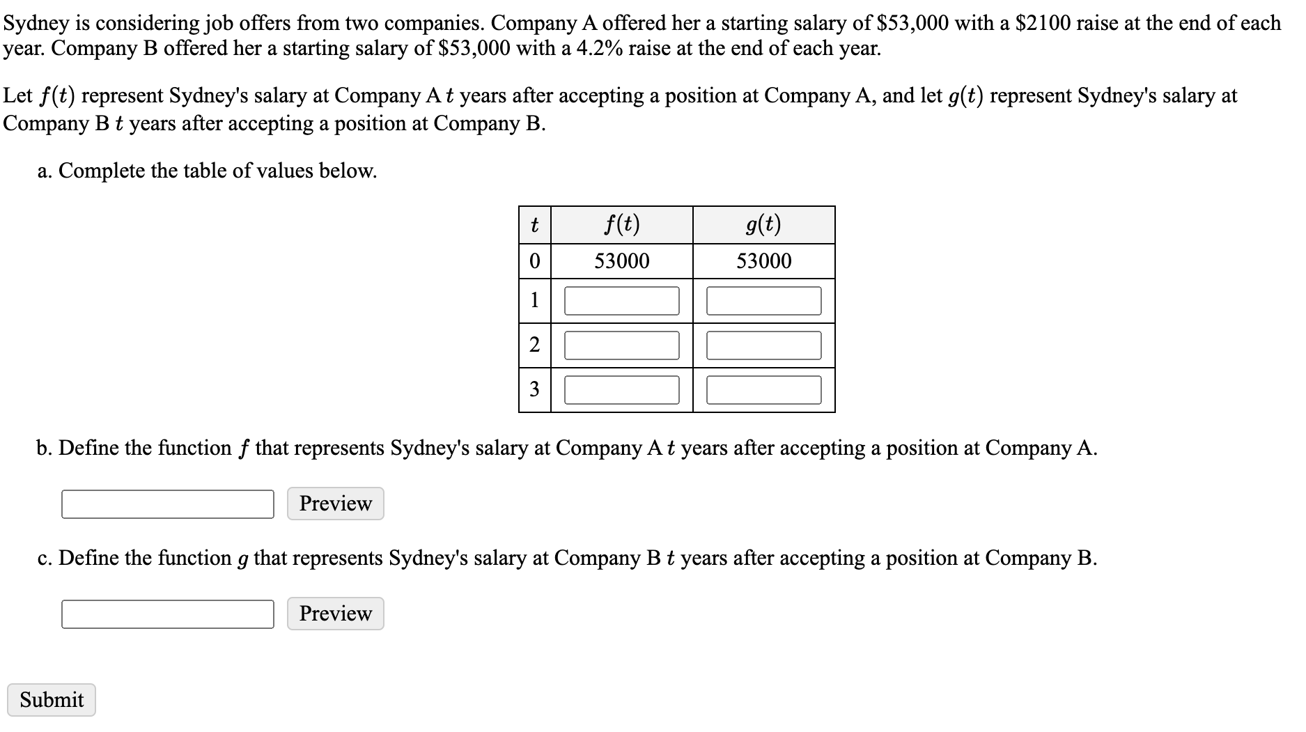 Solved Sydney Is Considering Job Offers From Two Companies. | Chegg.com