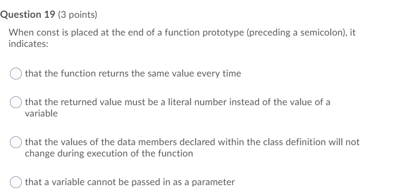 Solved Question 17 (3 points) This type of function is not a | Chegg.com