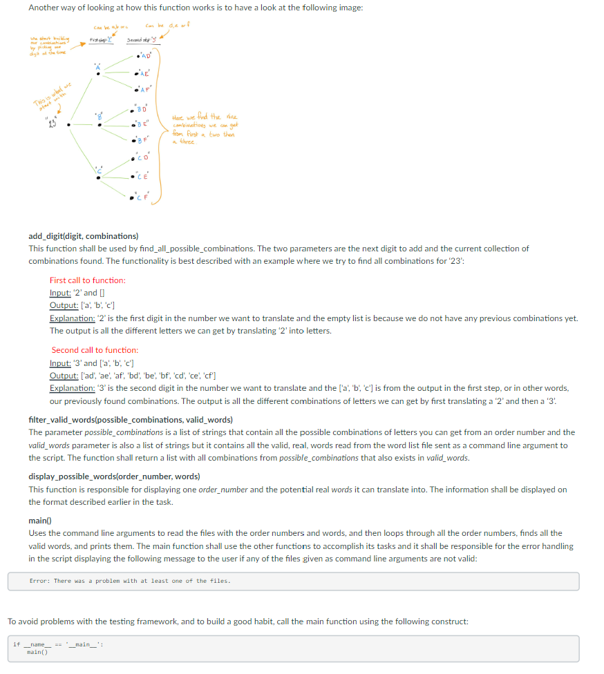 Solved def main() : display_possible_words( )Does not match | Chegg.com