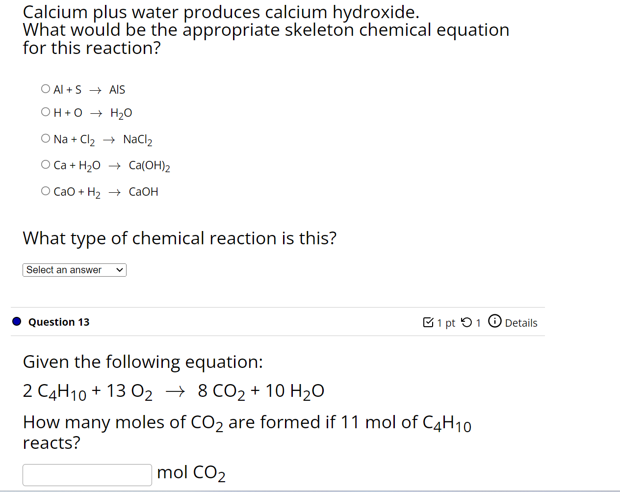 Solved Are the chemical equations below balanced? | Chegg.com