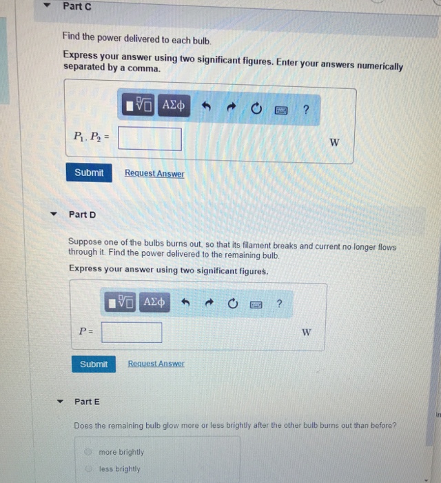 Solved The two identical light bulbs in Example 26 2 in the | Chegg.com