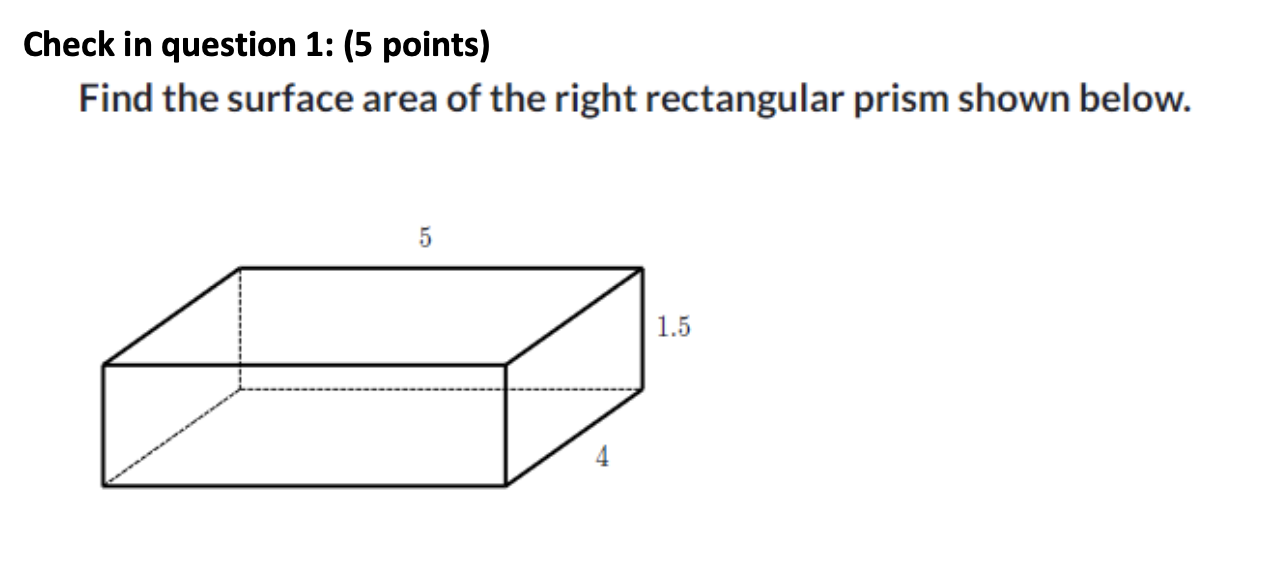 Solved Check in question 1: (5 points) Find the surface area | Chegg.com