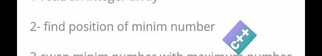 Solved 2- find position of minim number C++ | Chegg.com