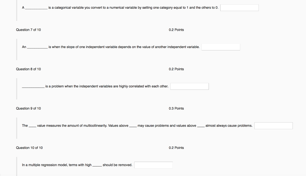 Solved _ is a categorical variable you convert to a | Chegg.com