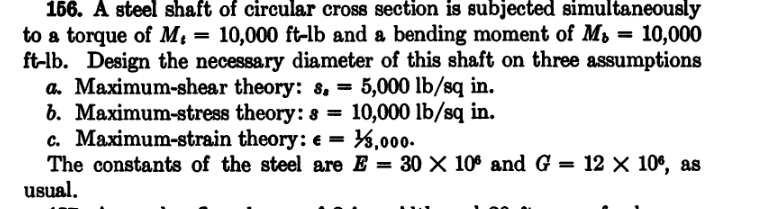 Solved 156. A steel shaft of circular cross section is | Chegg.com