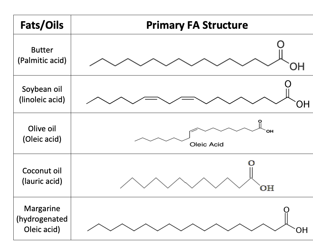 fats and oils structure