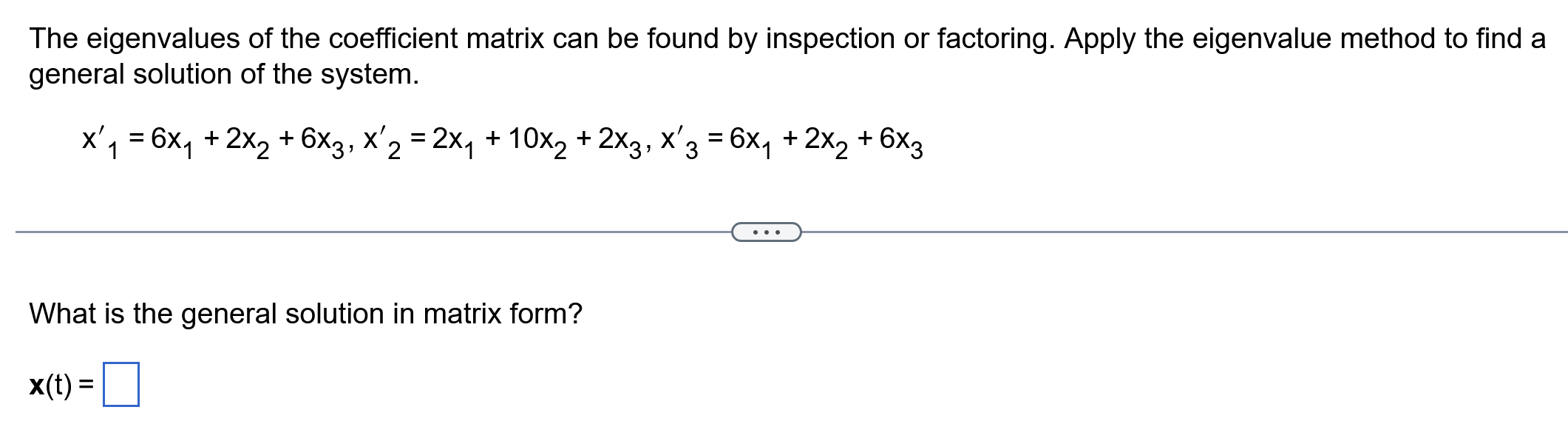 Solved The eigenvalues of the coefficient matrix can be | Chegg.com