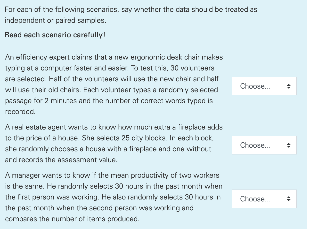 Solved For Each Of The Following Scenarios, Say Whether The | Chegg.com