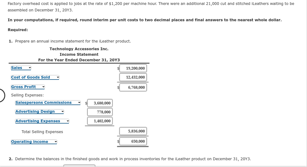 Solved Flow of Costs and Income Statement Technology | Chegg.com