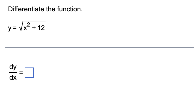 Solved Differentiate The Function Yx212 Dxdy