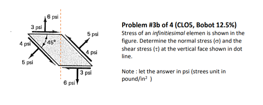 Solved 6 psi 3 psi 5 psi Problem #3b of 4 (CLO5, Bobot | Chegg.com