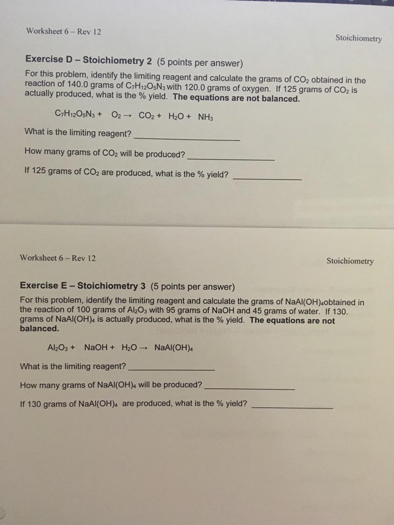 Solved * $ 3 4 % 5 6 CO & 7 8 9 O Worksheet 6 - Rev 12 | Chegg.com