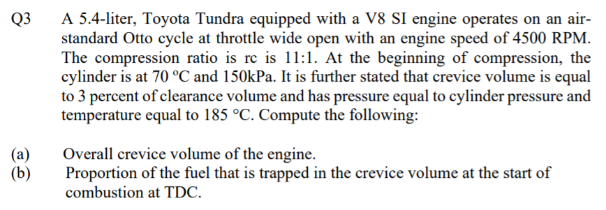 Solved please answer the below Internal Combustion Engines