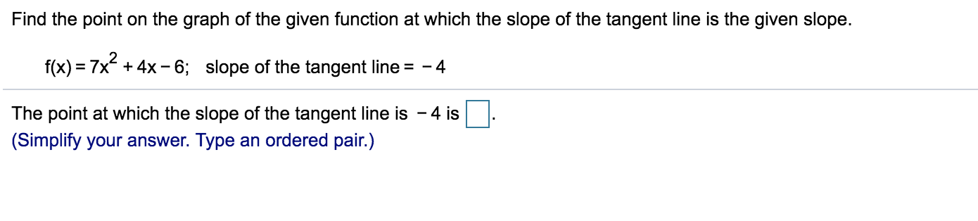 Solved Find the point on the graph of the given function at | Chegg.com