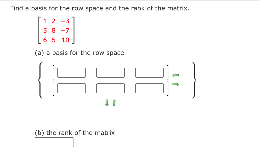 Solved Find a basis for the row space and the rank of the | Chegg.com