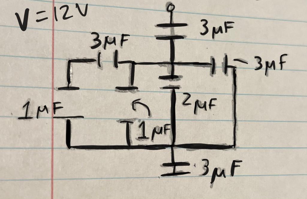 Solved Find The Charge On Each Capacitor For This Circuit. | Chegg.com