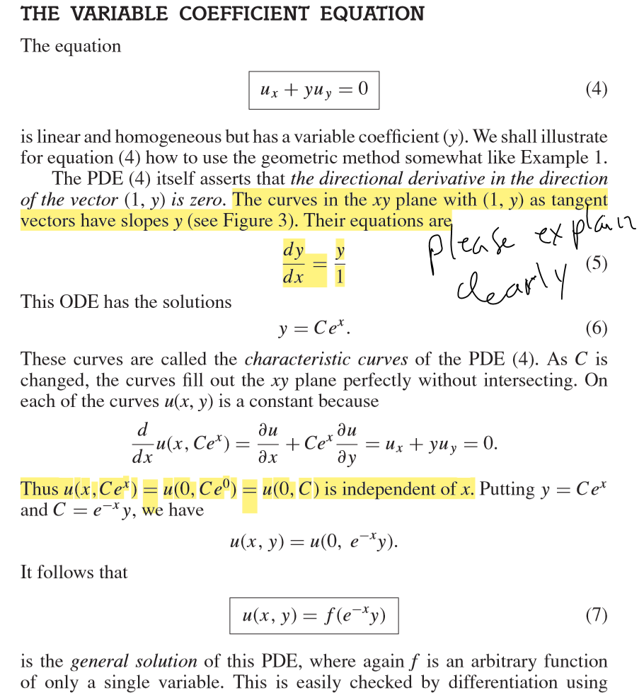 Solved THE VARIABLE COEFFICIENT EQUATION The equation ux + | Chegg.com