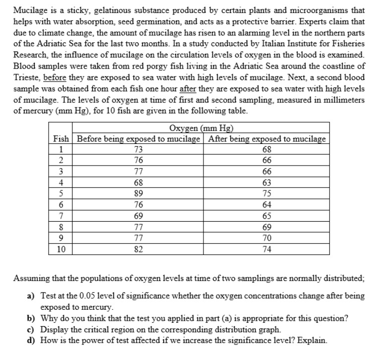Solved Mucilage is a sticky, gelatinous substance produced