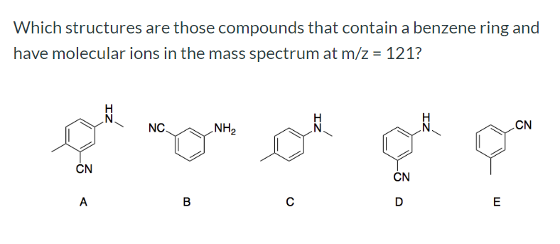 Solved Which Structures Are Those Compounds That Contain Chegg Com
