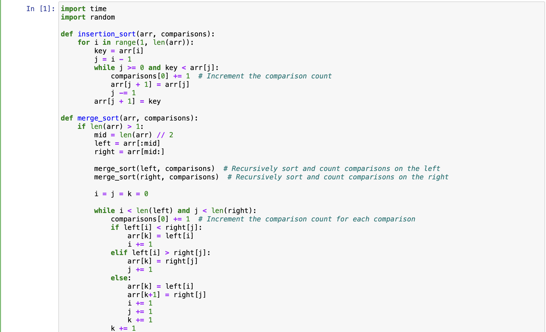 Solved while iright[j] : arr[k]=right[j] j+=1 else: | Chegg.com