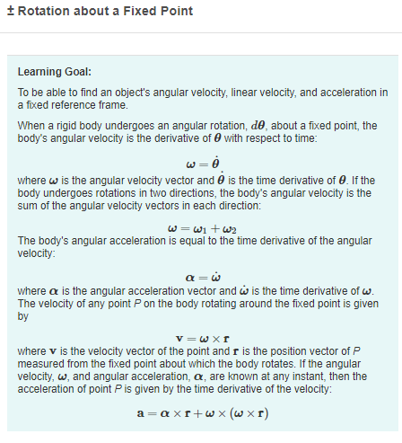 Solved Rotation about a Fixed Point Learning Goal: To be | Chegg.com
