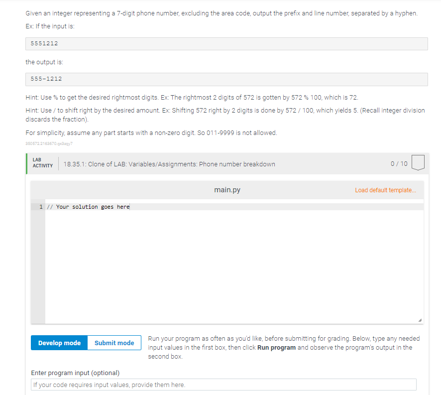 Solved Given An Integer Representing A 7 digit Phone Number Chegg