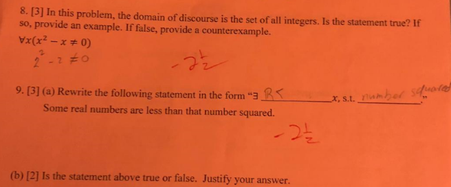 Solved 8. 13] In this problem, the domain of discourse is | Chegg.com