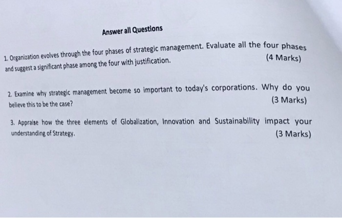 Solved Answer All Questions 1. Organization Evolves Through | Chegg.com