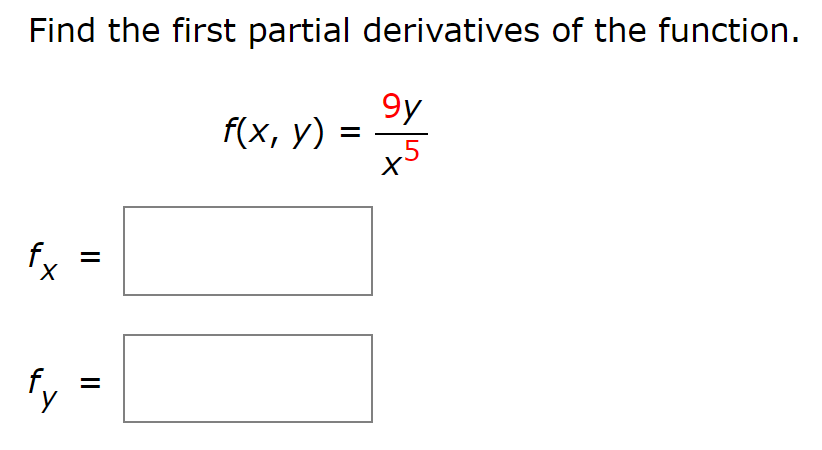 Solved Find The First Partial Derivatives Of The Function. 