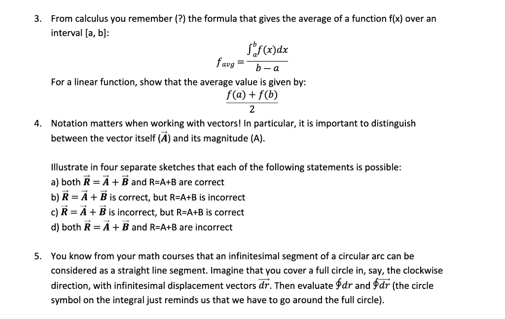 Solved 3. From calculus you remember (?) the formula that | Chegg.com