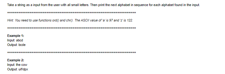 Solved Please solve this small codes in python3 paste with | Chegg.com