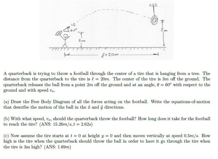 Solved Uv T 3 2 Ezom A Quarterback Is Trying To Throw A Chegg Com